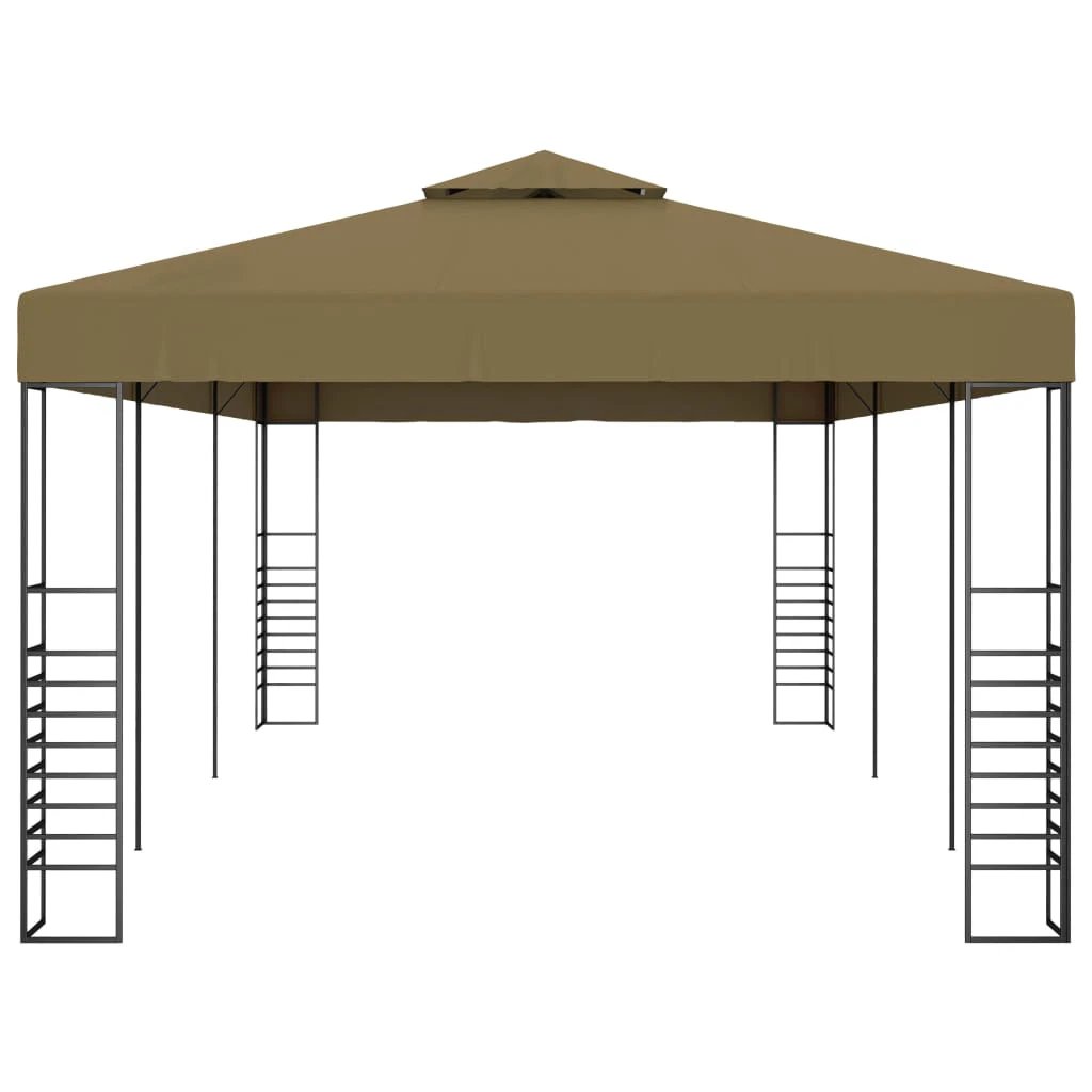 vidaXL Garden Gazebo Powder-Coated Steel 4x3x2.7 m White by vidaXL
