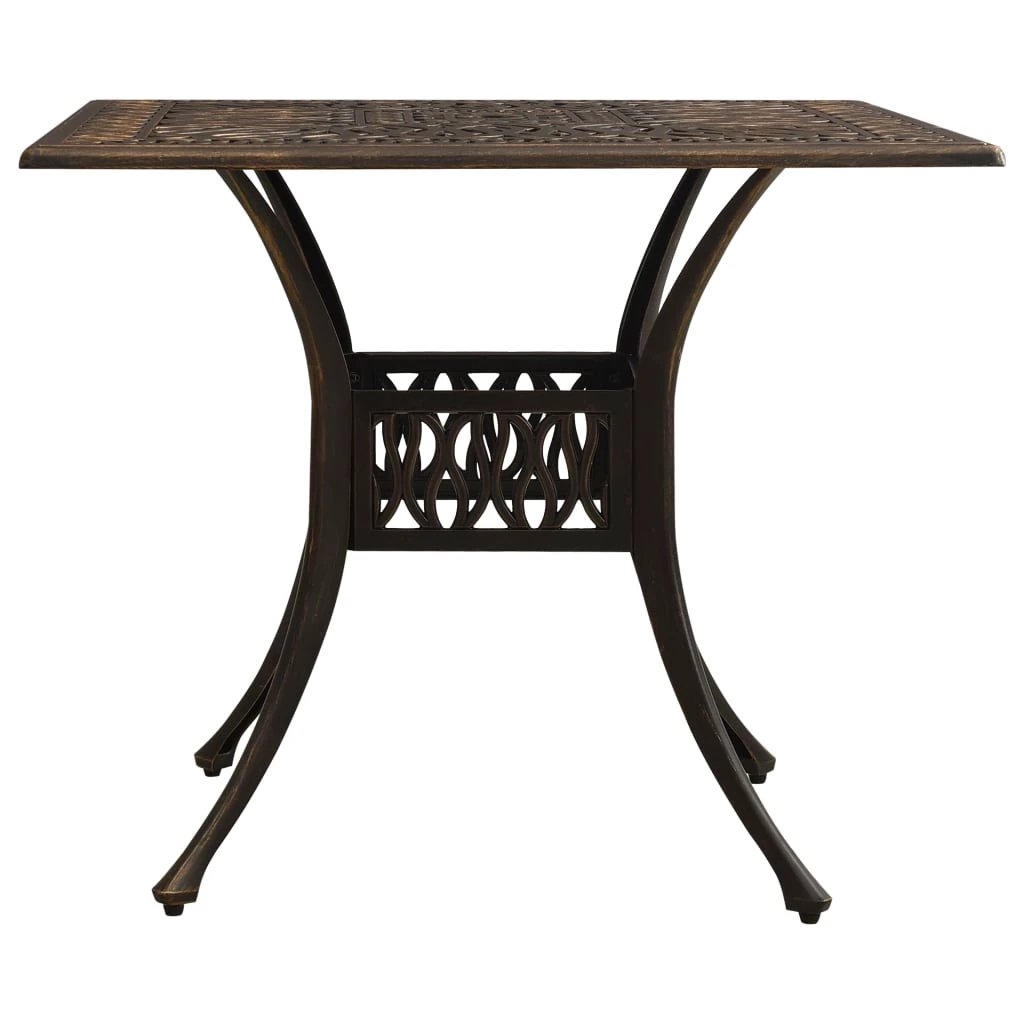 vidaXL vidaXL Garden Table Bronze 90x90x73 cm Cast Aluminium - Garden Table