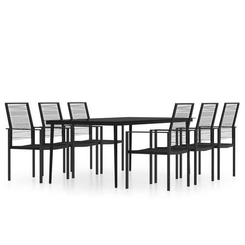 vidaXL vidaXL 3 Piece Garden Dining Set Durable Powder-Coated Steel Frame with Easy-Clean Glass Top for Stylish Outdoor Gatherings - Garden Set