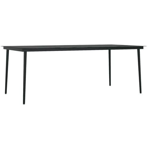 vidaXL 3 Piece Garden Dining Set with Sturdy Steel Frame and Easy Clean Glass Top for Outdoor Entertaining by vidaXL