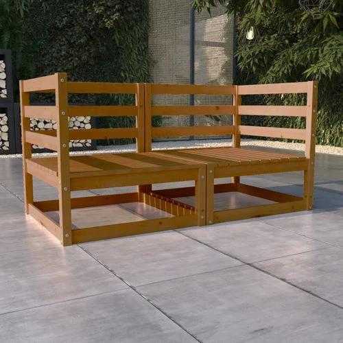 vidaXL Garden 2-Seater Sofa Solid Pinewood Modular Design for Outdoor Relaxation by vidaXL