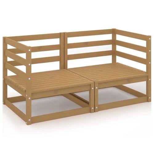 vidaXL Garden 2-Seater Sofa Solid Pinewood Modular Design for Outdoor Relaxation by vidaXL