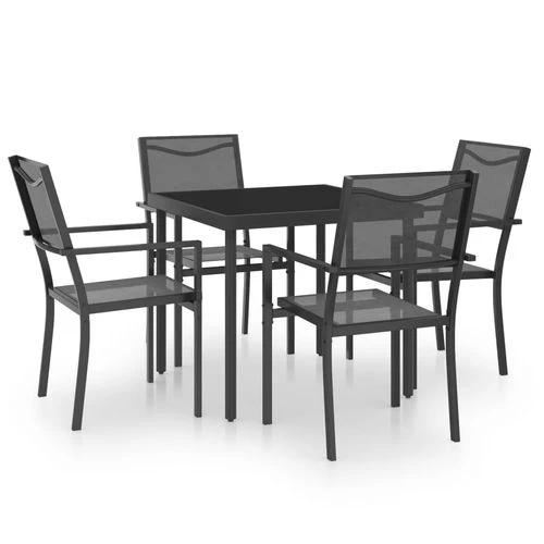 vidaXL 3 Piece Outdoor Dining Set with Durable Steel Frame and Stylish Design for Garden Enthusiasts by vidaXL