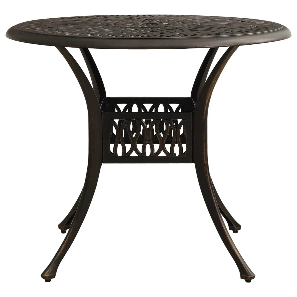 vidaXL vidaXL Garden Table Bronze 78x78x72 cm Cast Aluminium - Garden Table