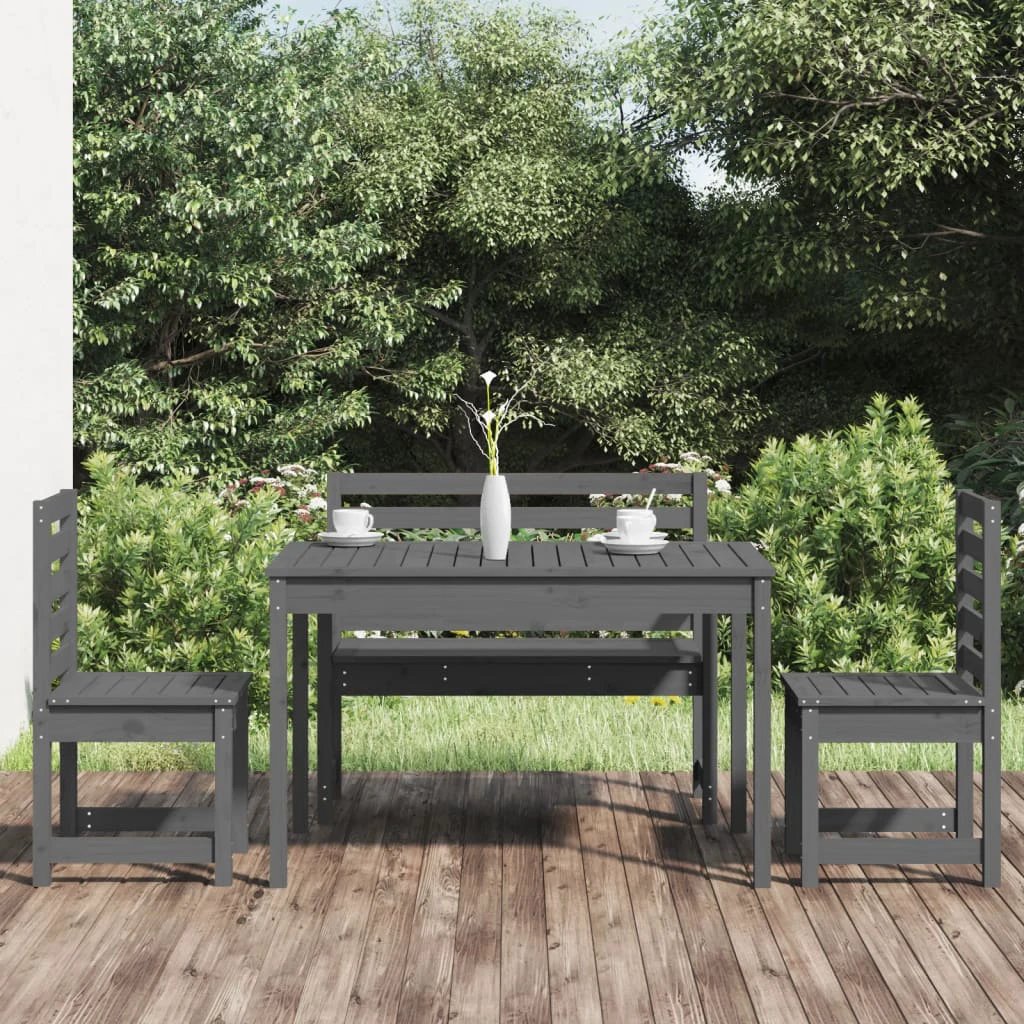 VidaXL Garden Dining Set 4 Piece Solid Pine Wood Outdoor by vidaXL
