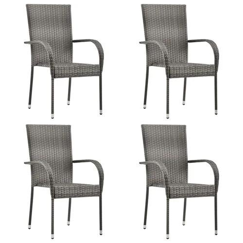 vidaXL vidaXL 3 Piece Garden Dining Set with Solid Acacia Wood Table and Weather-Resistant Rattan Chairs for Outdoor Entertaining - Garden Set