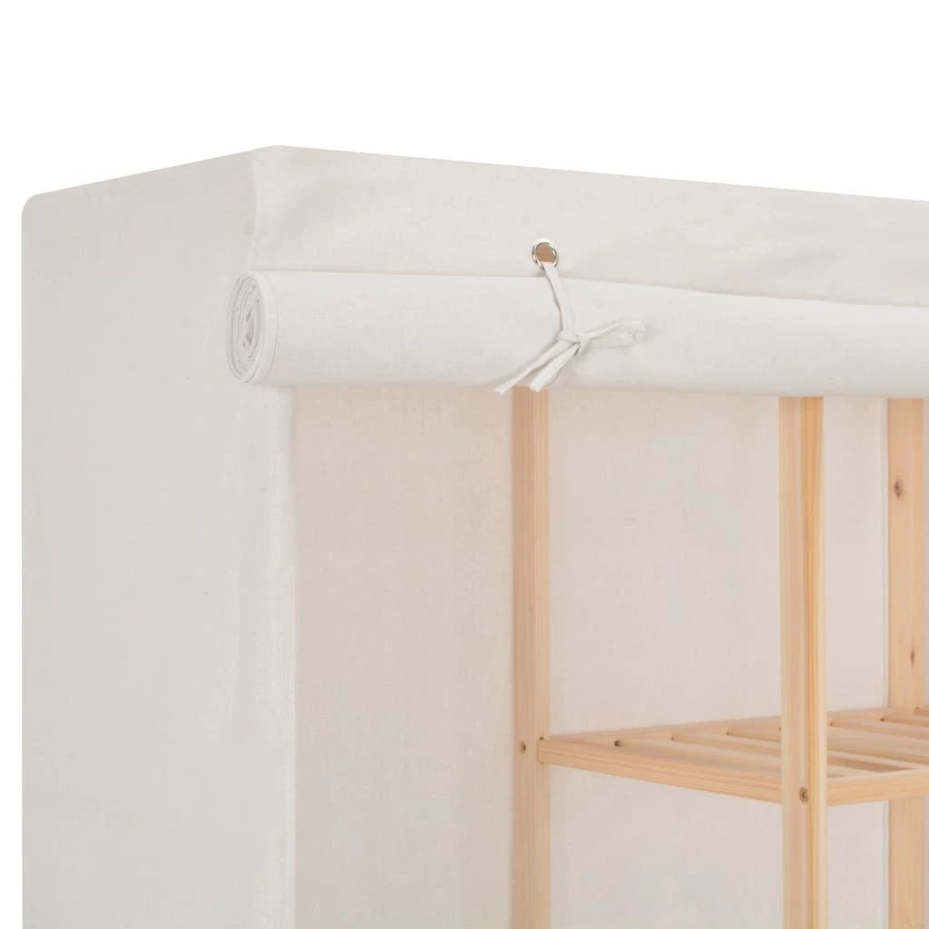 vidaXL Wardrobe White 173x40x170 cm Fabric by vidaXL