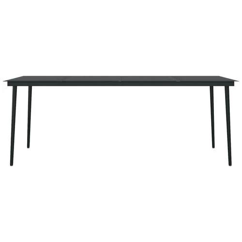 vidaXL vidaXL 3 Piece Garden Dining Set with Sturdy Steel Frame and Easy Clean Glass Top for Outdoor Entertaining - Garden Set