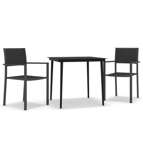 vidaXL 5 Piece Garden Dining Set with Sturdy Steel Frame and Smooth Glass Top for Stylish Outdoor Gatherings by vidaXL
