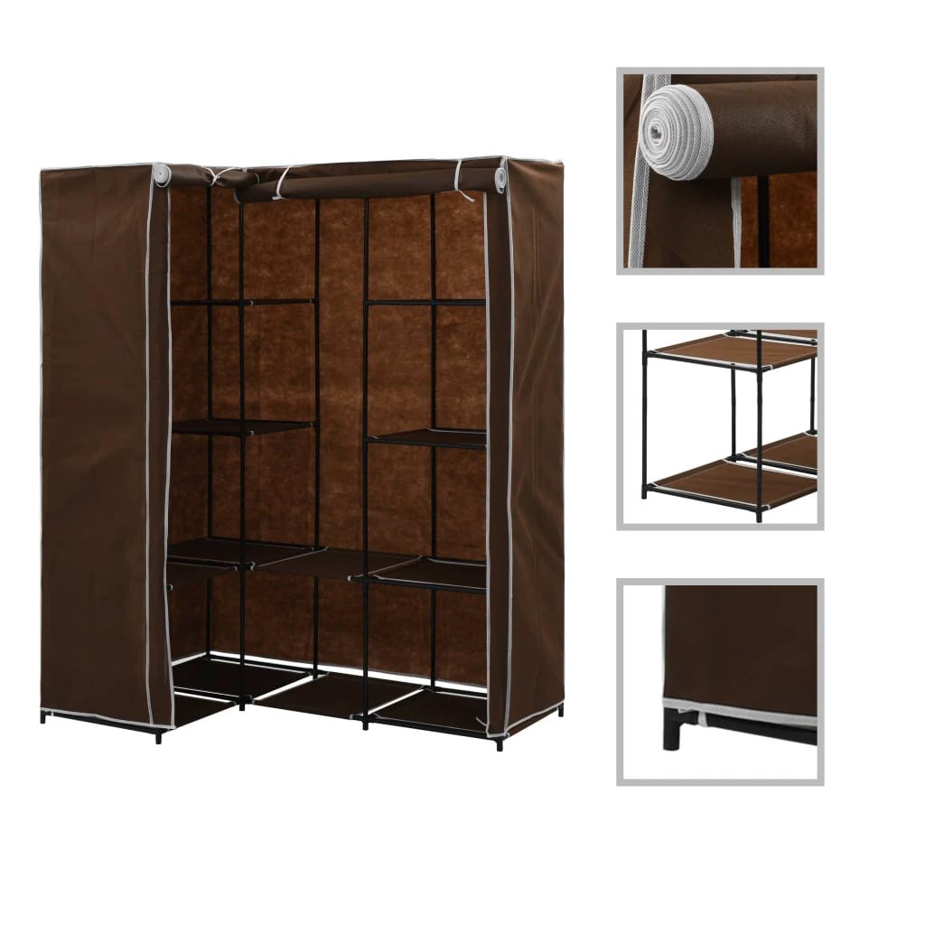vidaXL VidaXL Corner Wardrobe 130x87x169 Iron Frame Bedroom - Wardrobe
