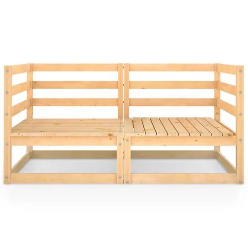 vidaXL vidaXL Garden 2-Seater Sofa Solid Pinewood Modular Design for Outdoor Relaxation - Garden Sofa Sets