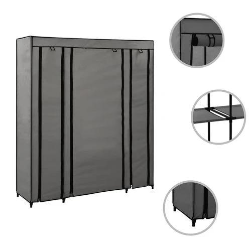 vidaXL vidaXL Portable Wardrobe 150x45x176 cm with Compartments and Rods Cream Fabric for Space-Saving Clothing Storage - Wardrobe