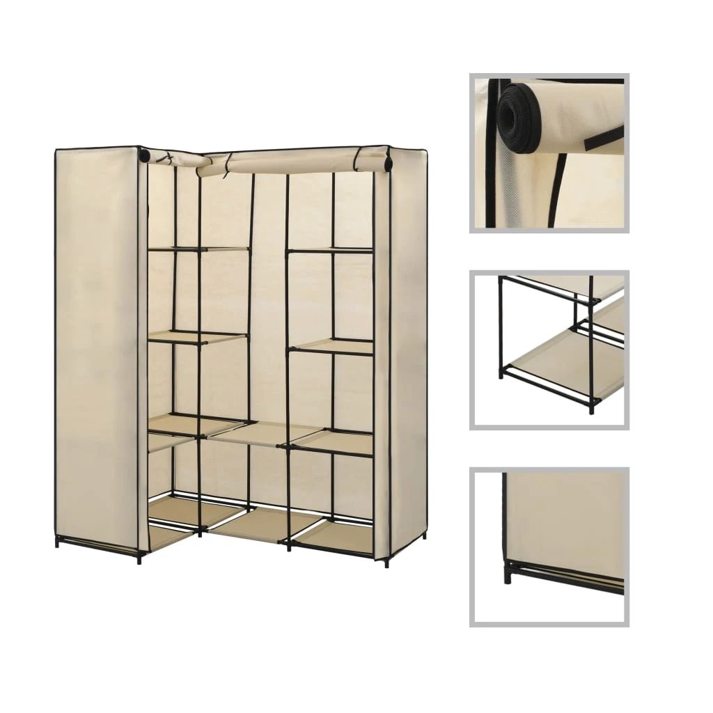 vidaXL VidaXL Corner Wardrobe 130x87x169 Iron Frame Bedroom - Wardrobe