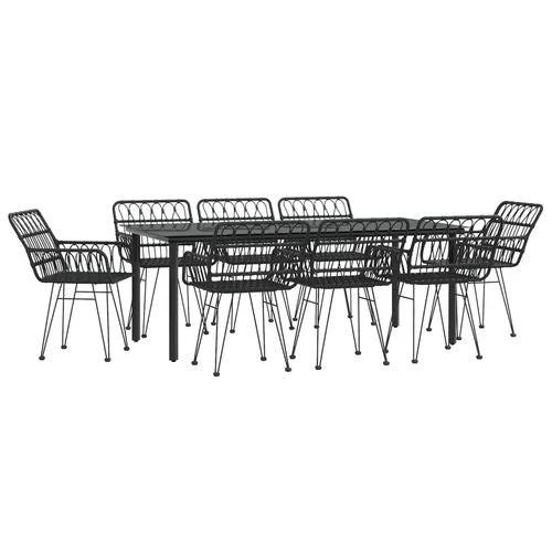 vidaXL 7 Piece Garden Dining Set with Weather Resistant Poly Rattan for Outdoor Entertaining by vidaXL