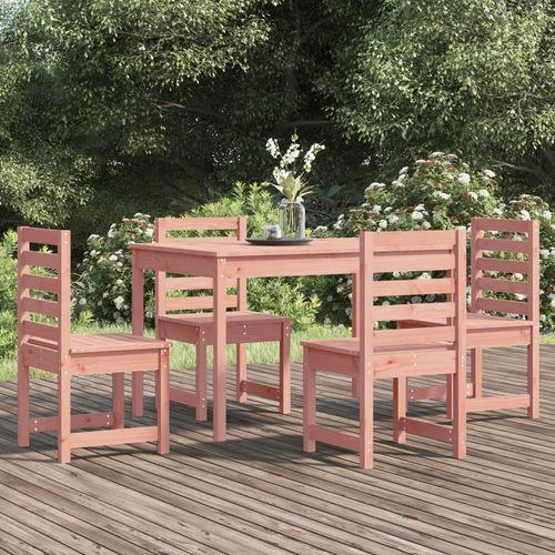 vidaXL VidaXL 5 Piece Garden Dining Set 121x82.5x76 cm Solid Pine Wood Rustic Outdoor Patio Furniture - Garden Set