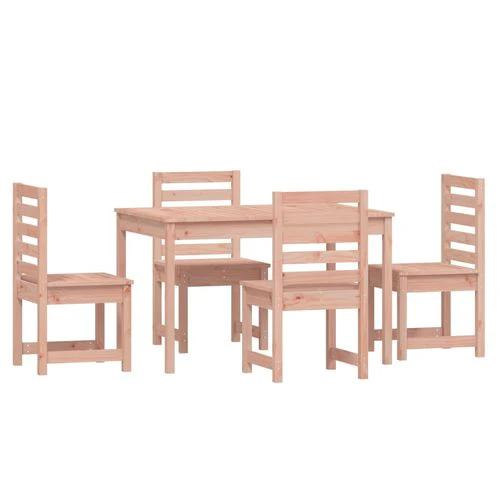 vidaXL VidaXL 5 Piece Garden Dining Set 121x82.5x76 cm Solid Pine Wood Rustic Outdoor Patio Furniture - Garden Set