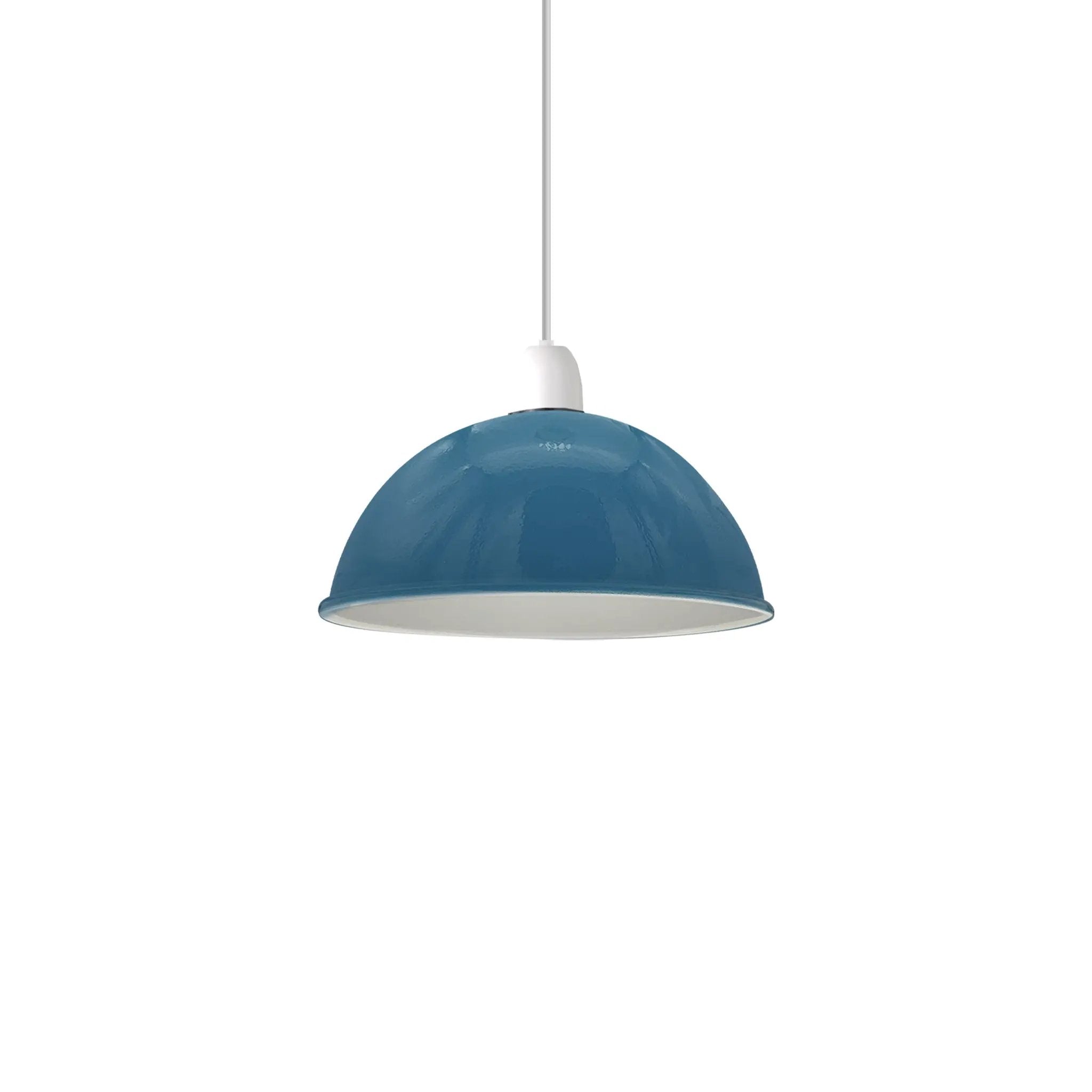 Unbranded Vintage Industrial Easy Fit Dome Shaped Lamp Shade Ceiling, Pendant, Wall Light Metal E27 Light Fitting 60W - Pendant Lights