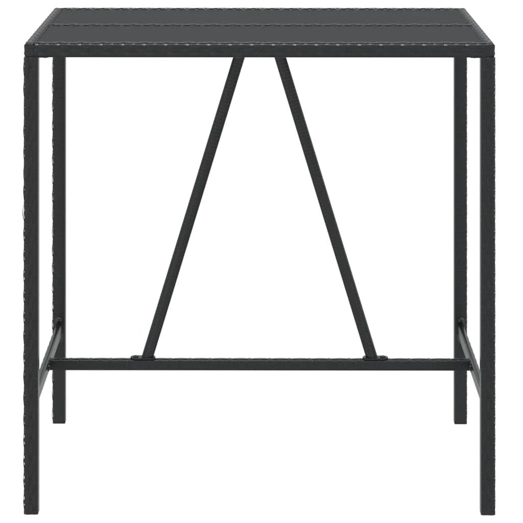 vidaXL vidaXL Outdoor Bar Table Brown 70x70x110 cm Poly Rattan - Garden Table
