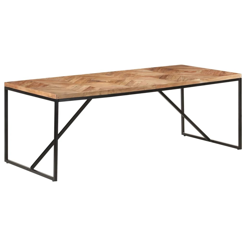 vidaXL Dining Table 120x60x76 cm Solid Acacia and Mango Wood by vidaXL