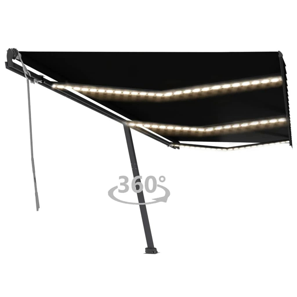 VidaXL Retractable Awning 300x250 LED Patio by vidaXL