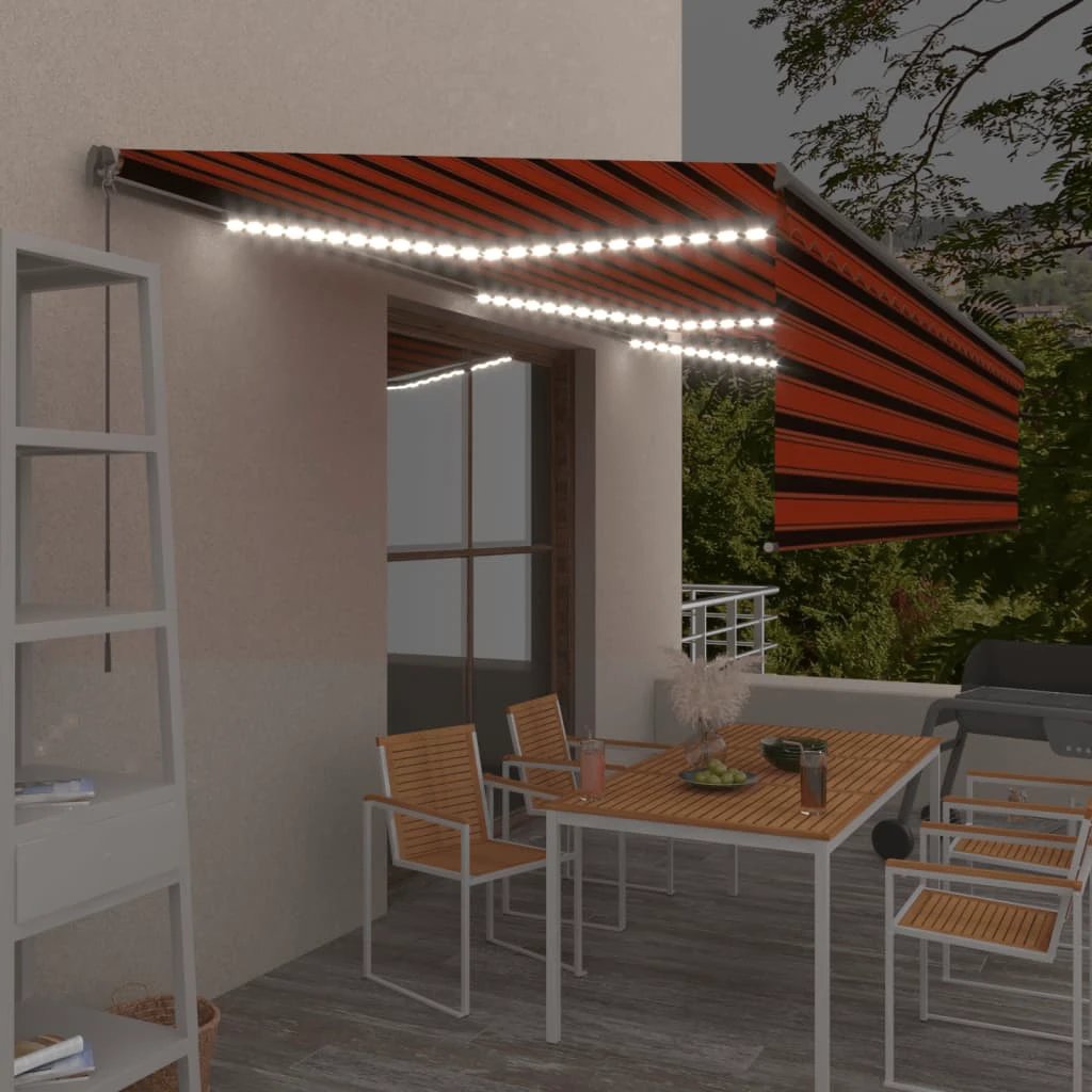 VidaXL Retractable Awning 3x2.5m Blind LED Patio by vidaXL