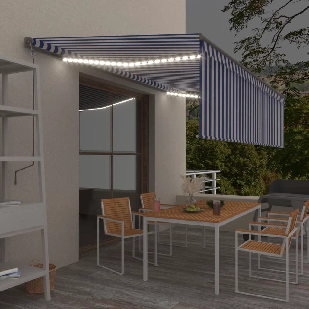 VidaXL Retractable Awning 3x2.5m Blind LED Patio by vidaXL