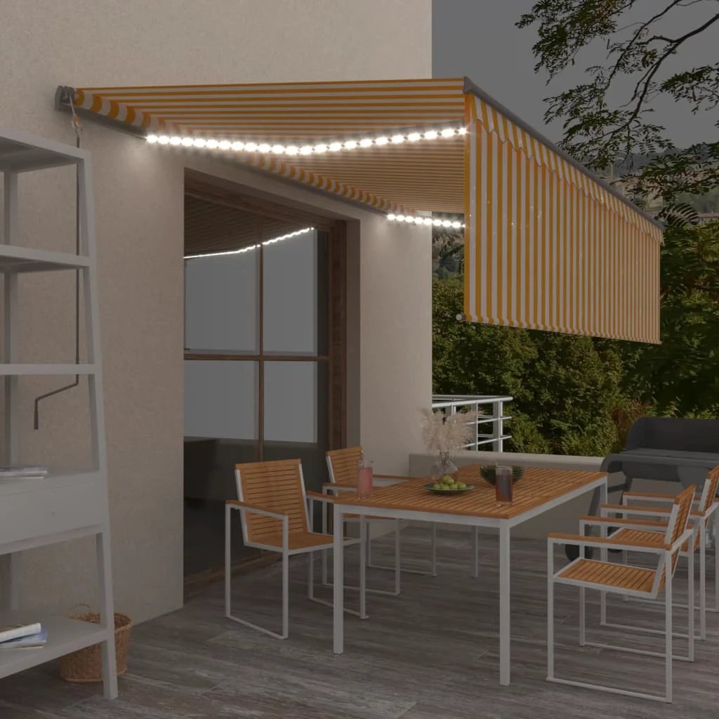 VidaXL Retractable Awning 3x2.5m Blind LED Patio by vidaXL