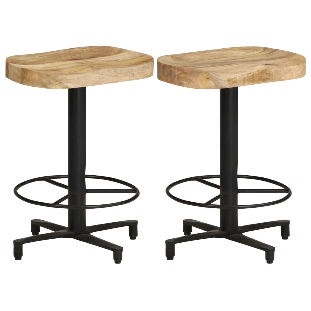 vidaXL Bar Stools 2 pcs 76 cm Solid Mango Wood by vidaXL