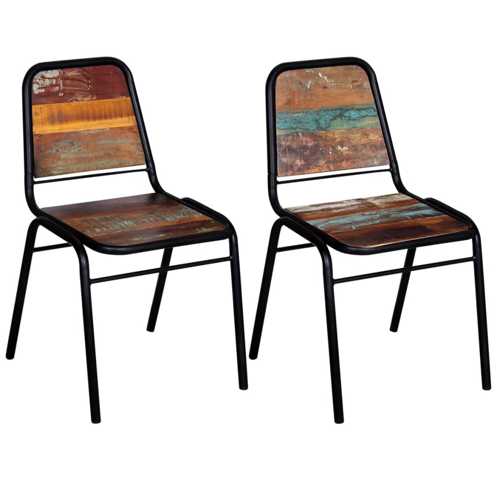 vidaXL Dining Chairs 4 pcs Solid Reclaimed Wood by vidaXL