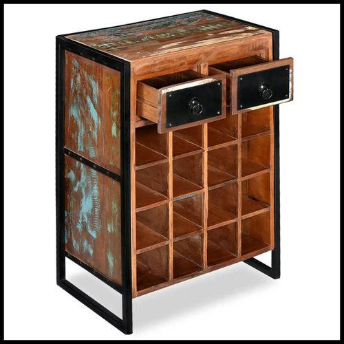 vidaXL Wine Rack for 16 Bottles Solid Mango Wood with Rustic Design for Wine Enthusiasts by vidaXL