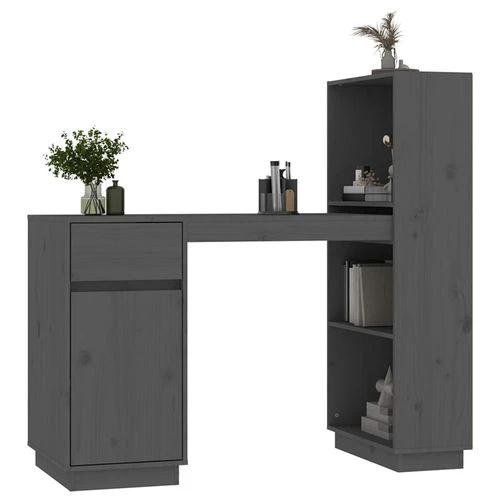 vidaXL vidaXL Solid Pine Wood Desk 110x53x117 cm Rustic Design with Ample Storage for Home Office Use - Desk