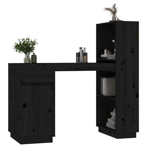 vidaXL vidaXL Solid Pine Wood Desk 110x53x117 cm Rustic Design with Ample Storage for Home Office Use - Desk