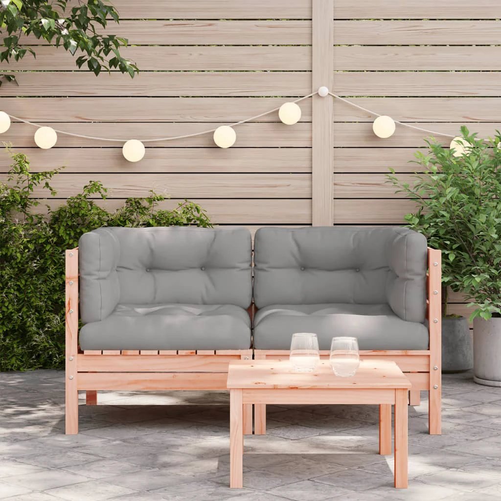 vidaXL Garden Sofa Corner with Cushions Solid Wood Douglas by vidaXL