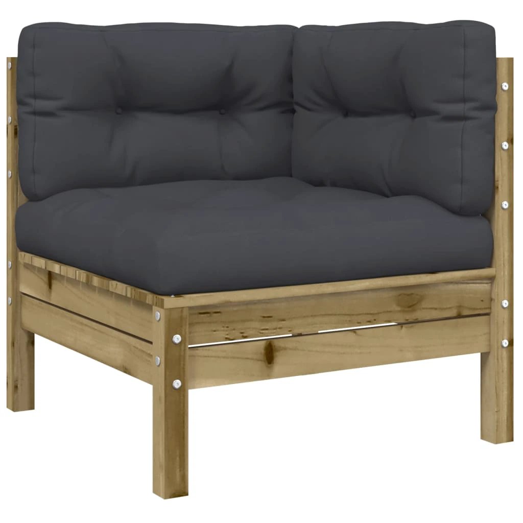 vidaXL Garden Sofa Corner with Cushions Solid Wood Douglas by vidaXL