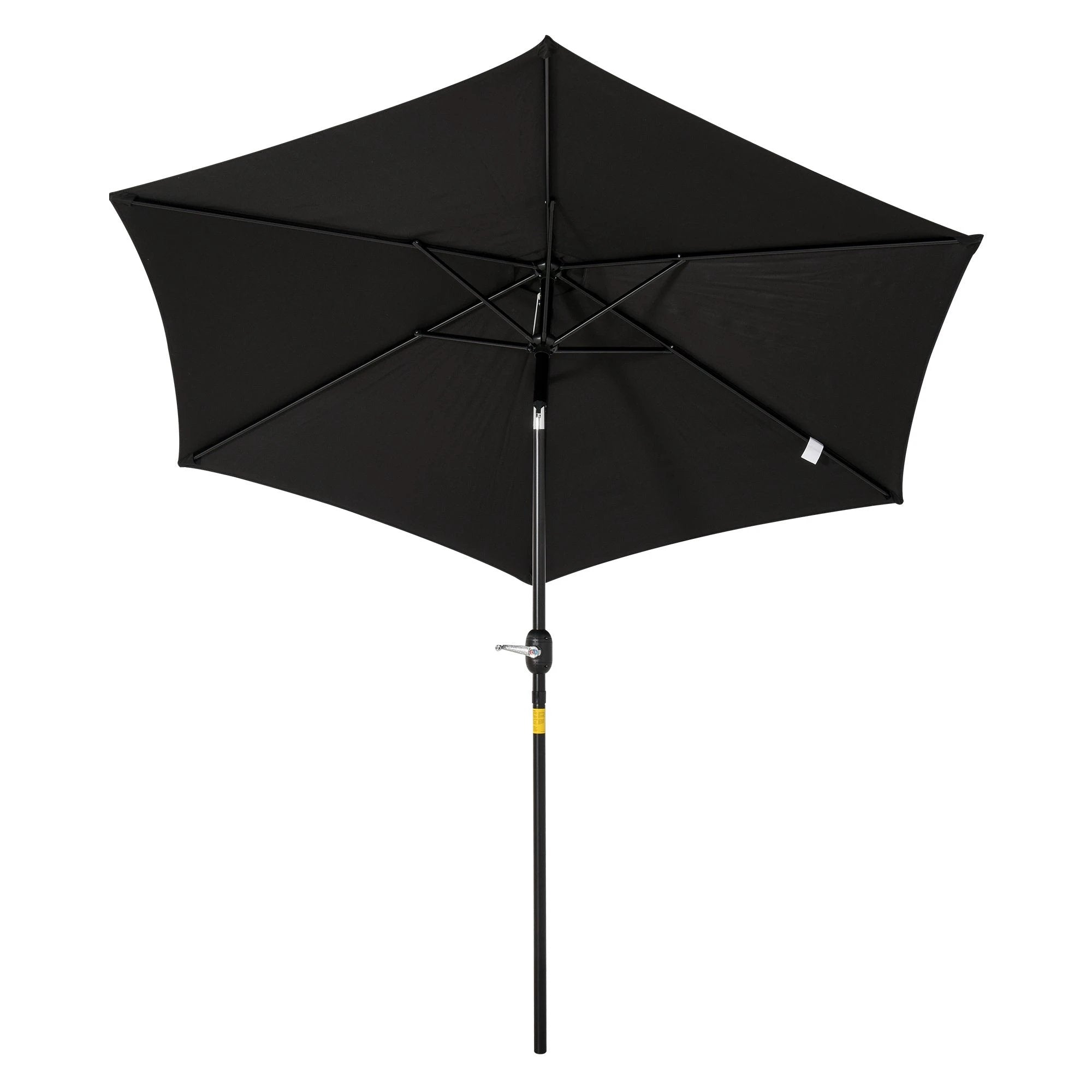 Outsunny Outsunny Patio Umbrella Parasol Sun Shade Garden Aluminium Black 2.7M - Parasol