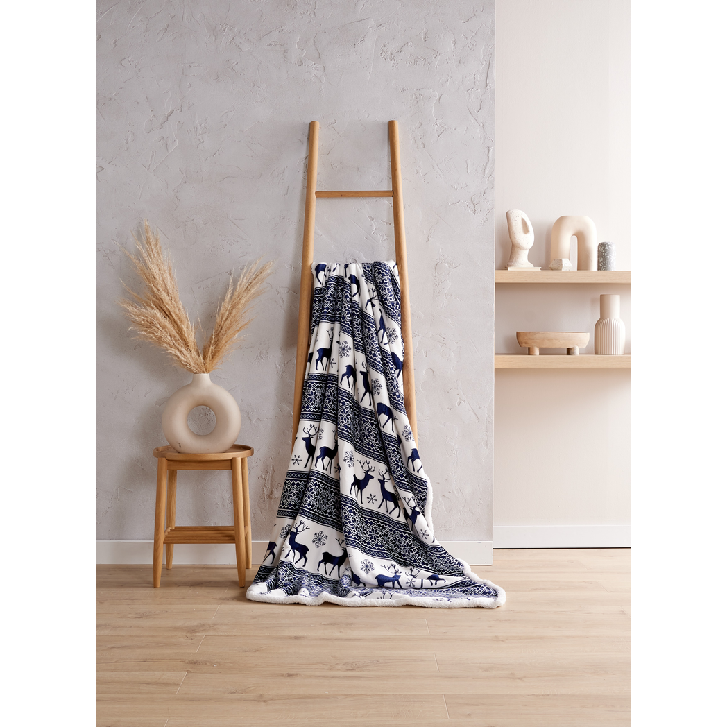 Bellissimo Home Nordic Sherpa Fleece Throw - Throws