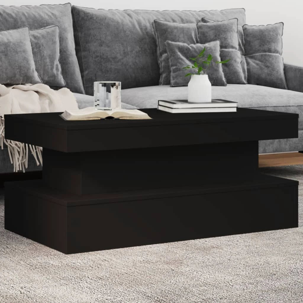 VidaXL Coffee Table 50x50x40 cm LED Lights Living Room by vidaXL