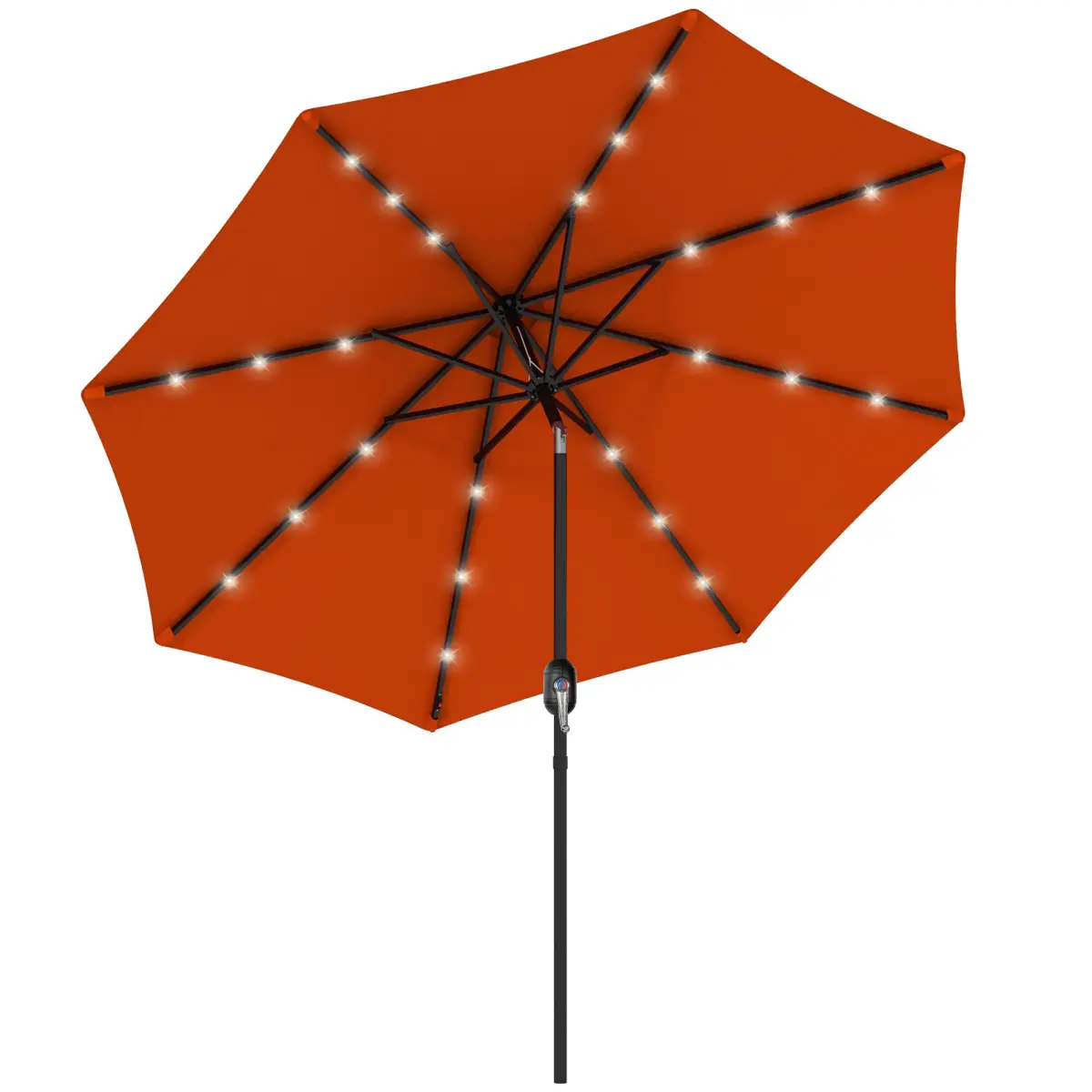 Outsunny Outsunny 24 LED Solar Powered Parasol Umbrella Garden Tilt Outdoor String Light - Parasol