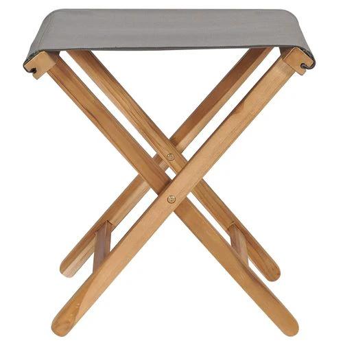 vidaXL Folding Chairs 2 pcs Solid Teak Wood and Fabric Cream White by vidaXL
