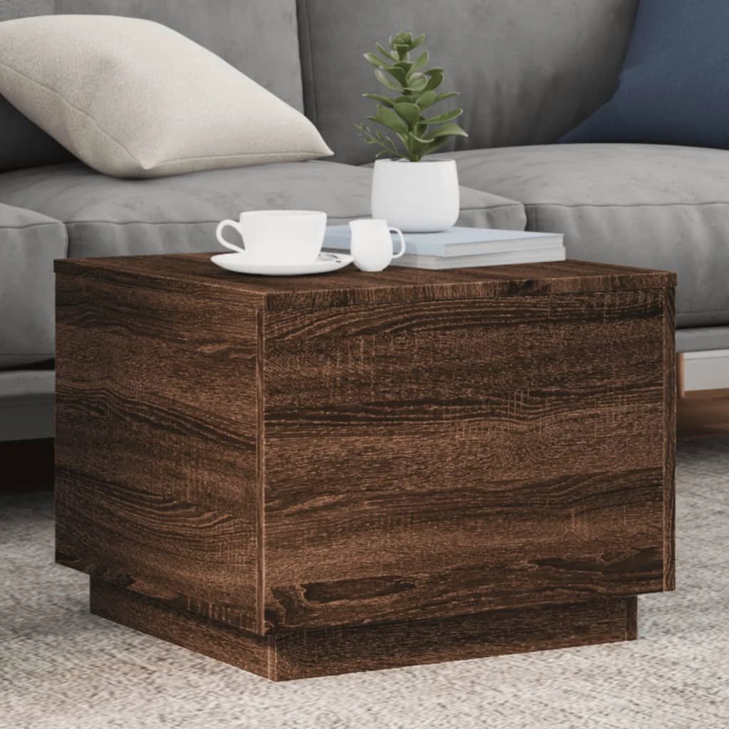 vidaXL vidaXL Coffee Table 50x50x40 cm LED Lights Living Room - Coffee Table