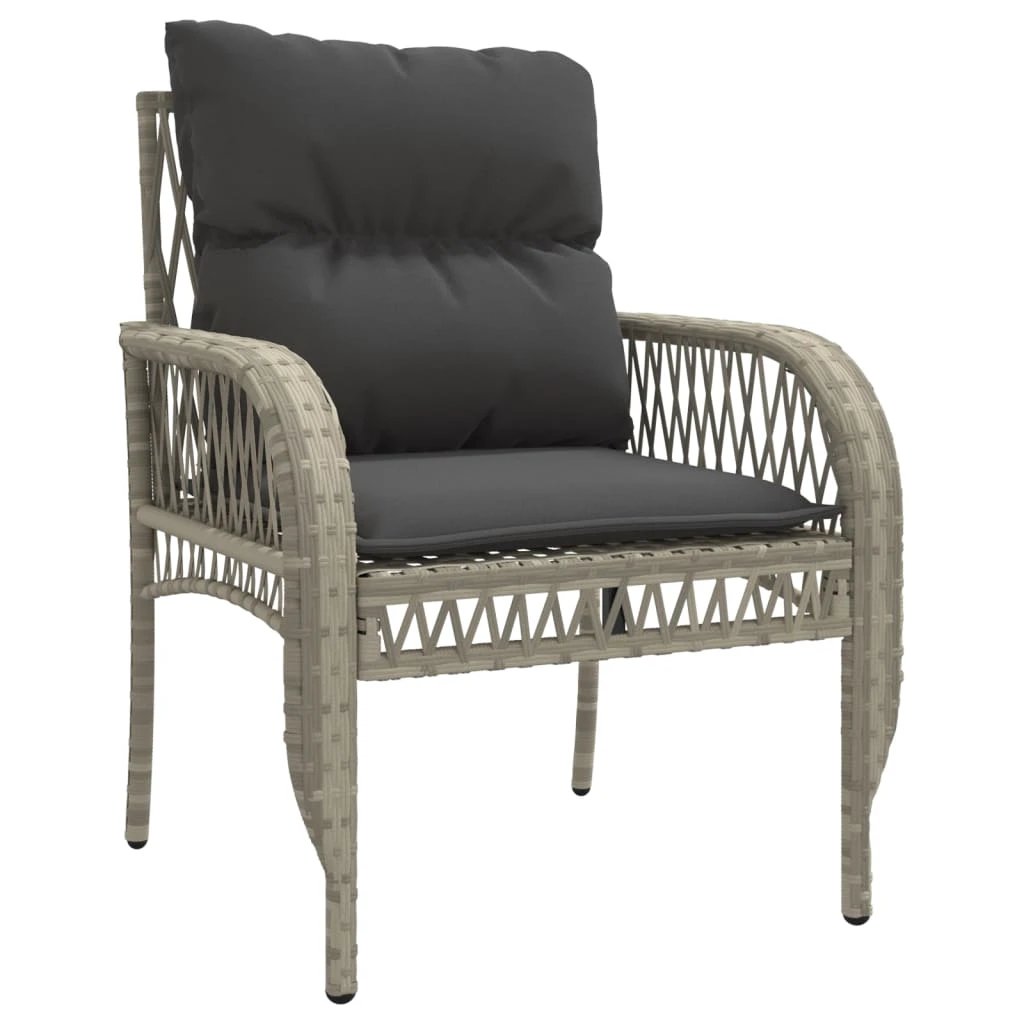vidaXL vidaXL 4 Piece Garden Sofa Set with Cushions Black Poly Rattan - Garden Sofa Sets