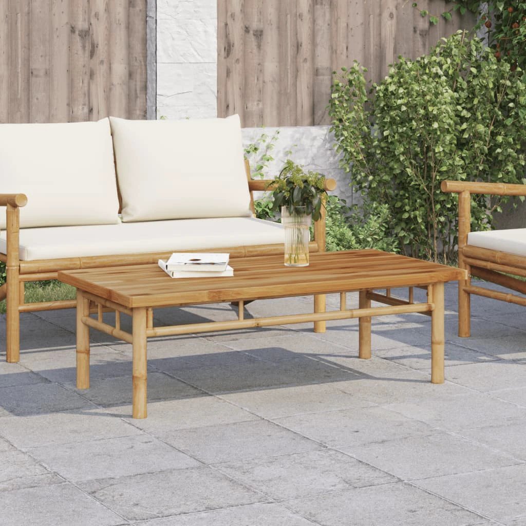 vidaXL vidaXL Coffee Table 45x45x35 cm Bamboo Durable Natural Finish For Living Room And Outdoor Patio - Coffee Table