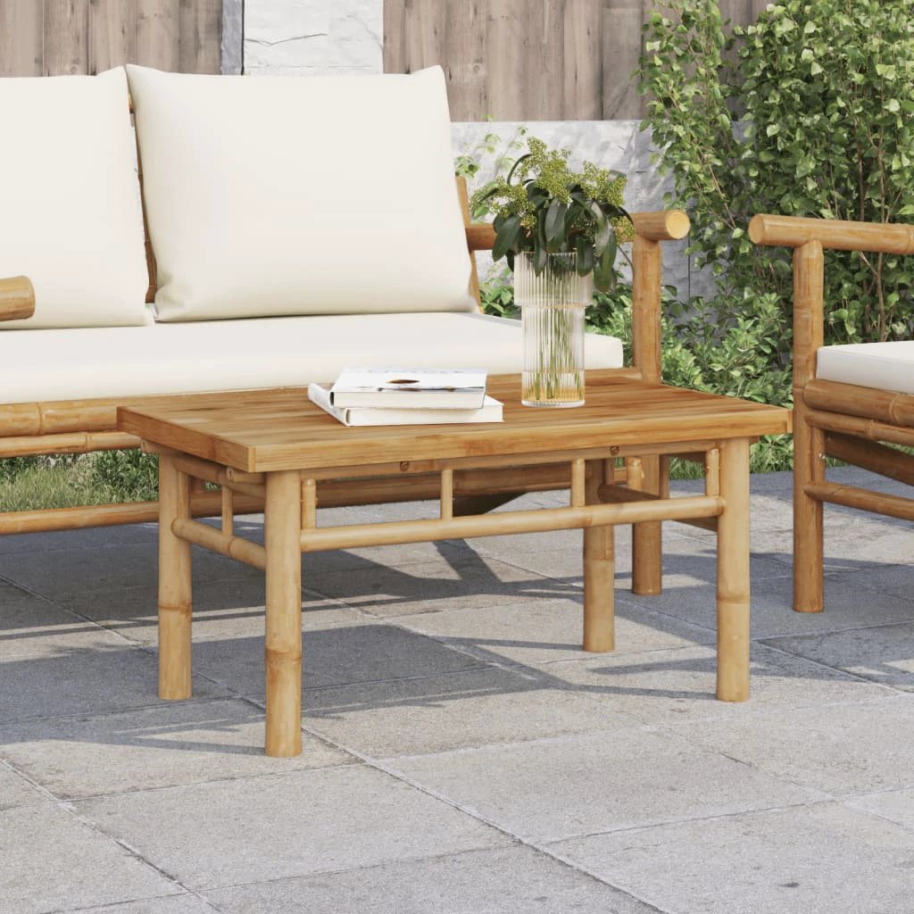vidaXL Coffee Table 45x45x35 cm Bamboo Durable Natural Finish For Living Room And Outdoor Patio by vidaXL