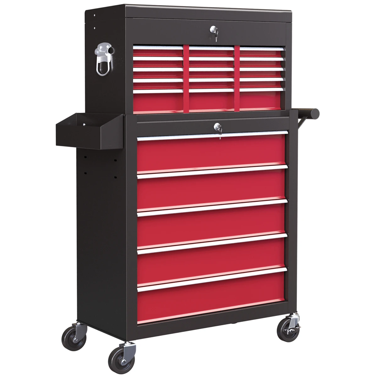 HOMCOM Rolling Tool Chest 14 Drawer Lockable Cabinet Industrial Grade for Garage Workshop by HOMCOM