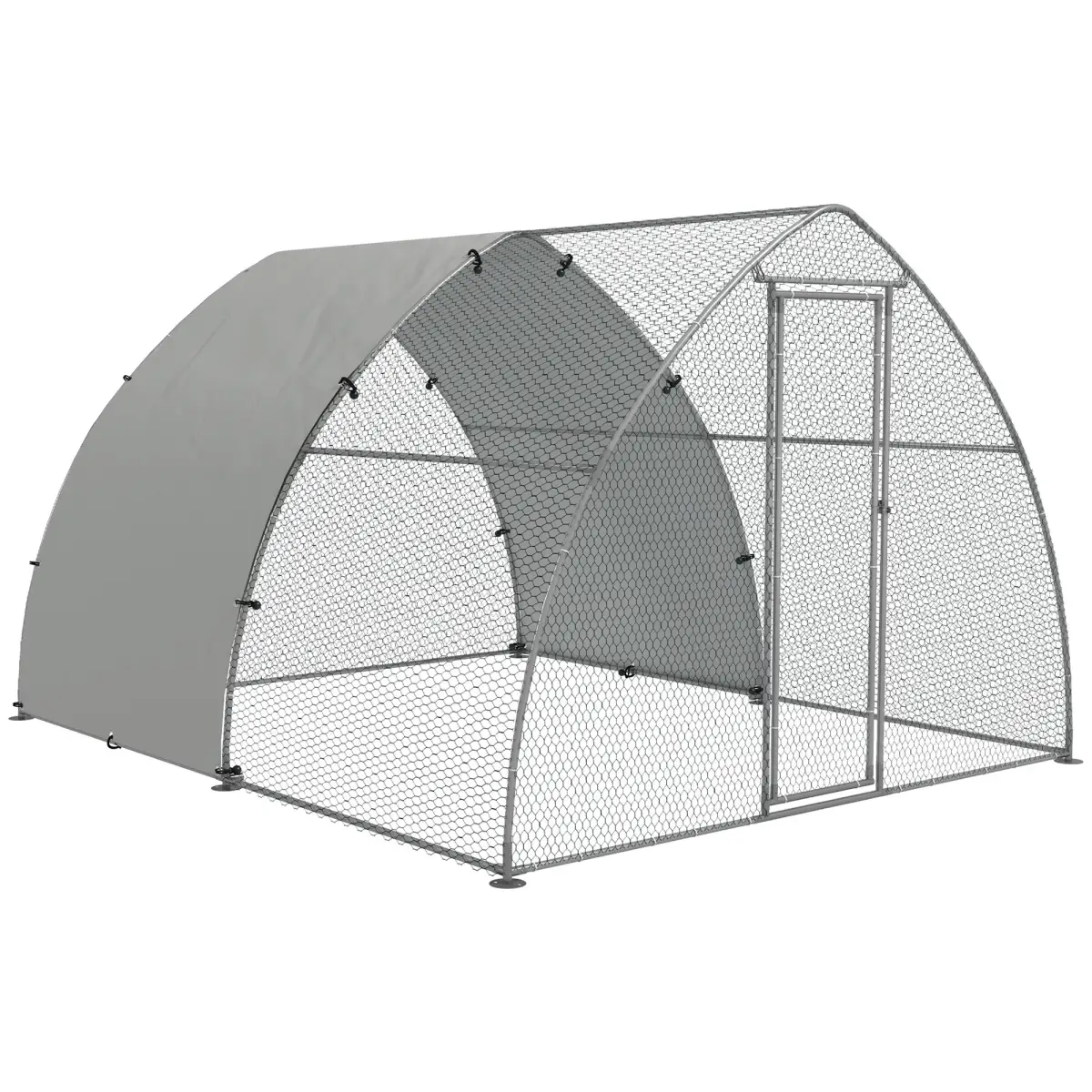 PawHut PawHut Walk-In Chicken Run w/ Cover, for 8-12 Chickens, 3 x 3.8 x 2.2m - Chicken Coop