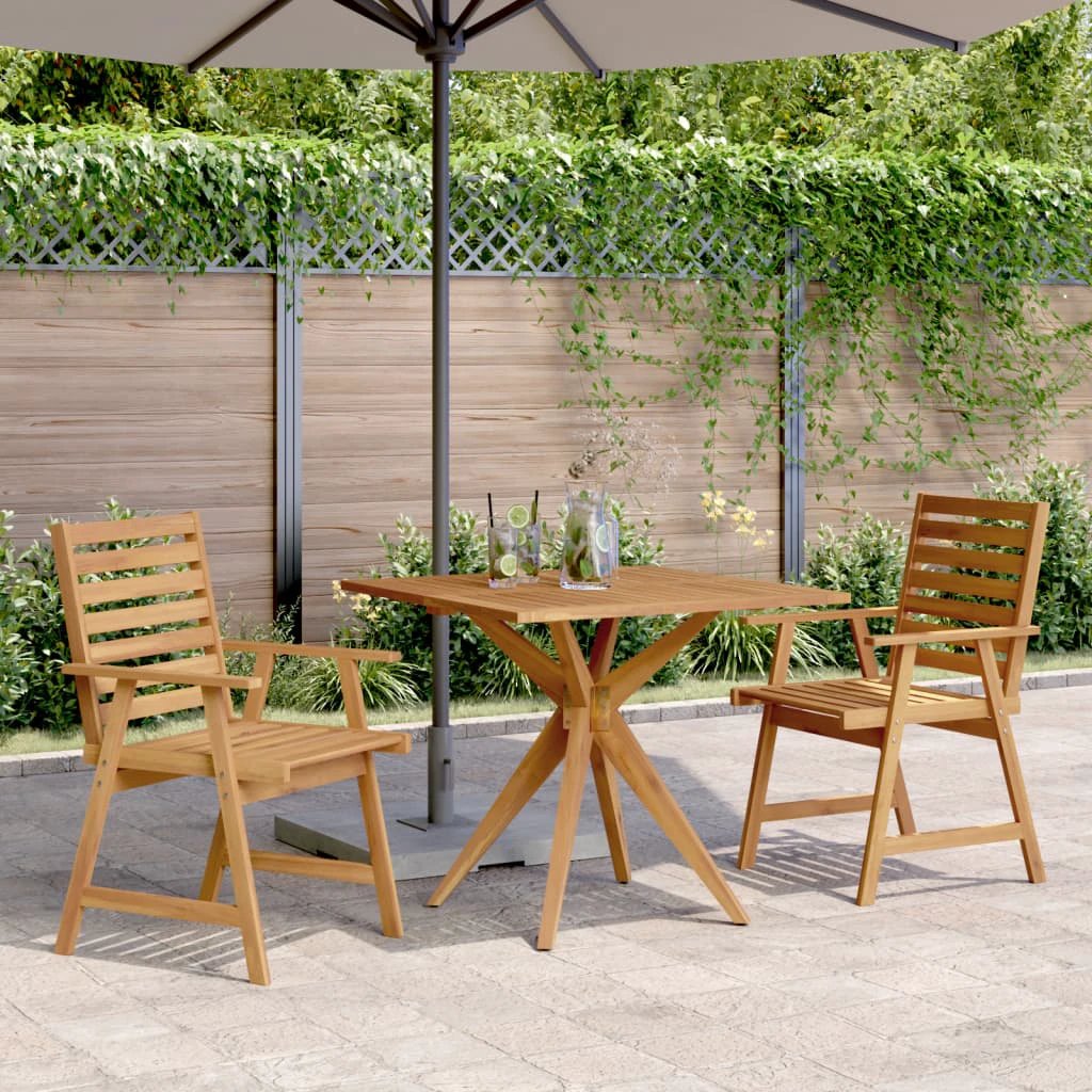 vidaXL vidaXL 3 Piece Garden Dining Set Solid Wood Acacia - Garden Set