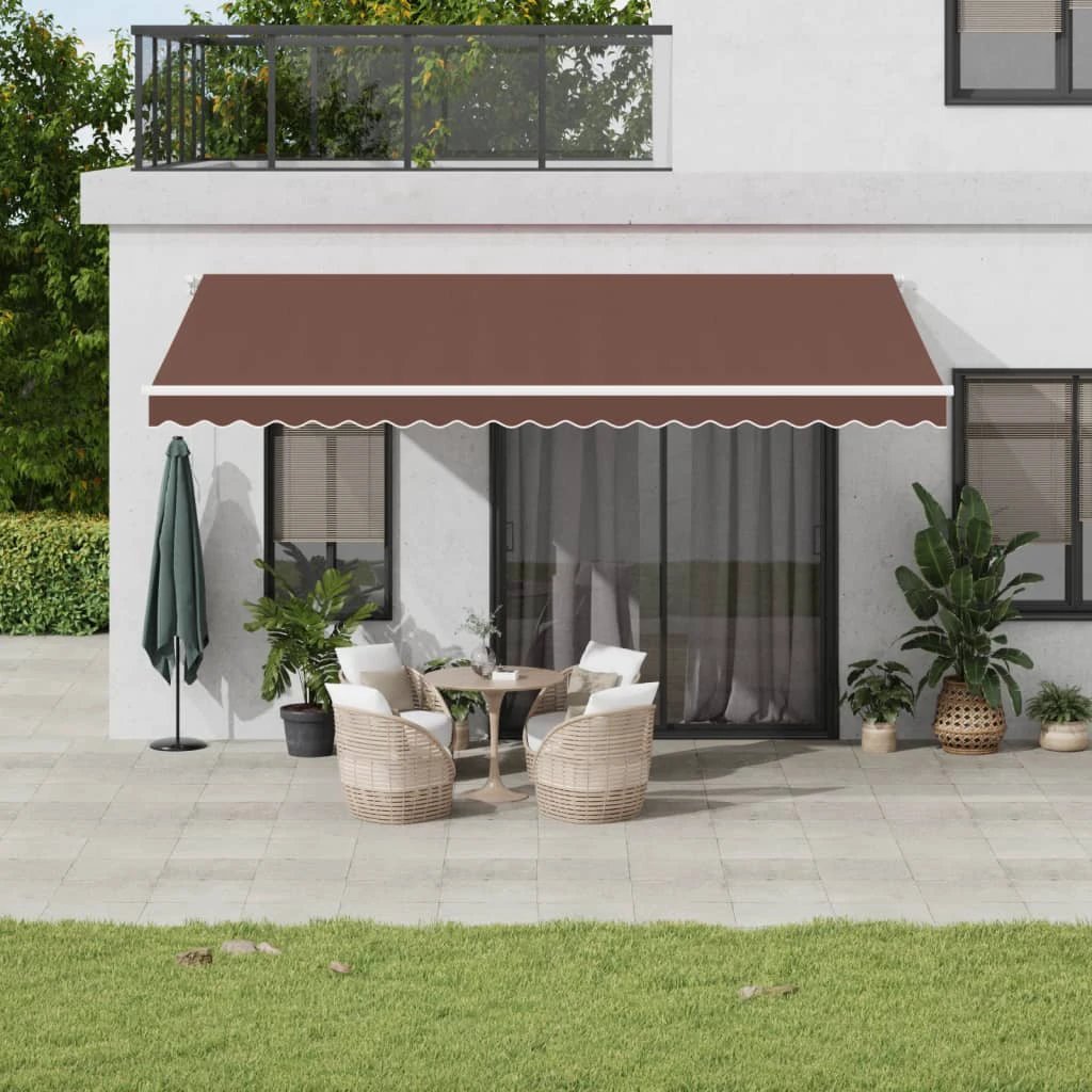 vidaXL Retractable Awning Burgundy 350x250cm by vidaXL
