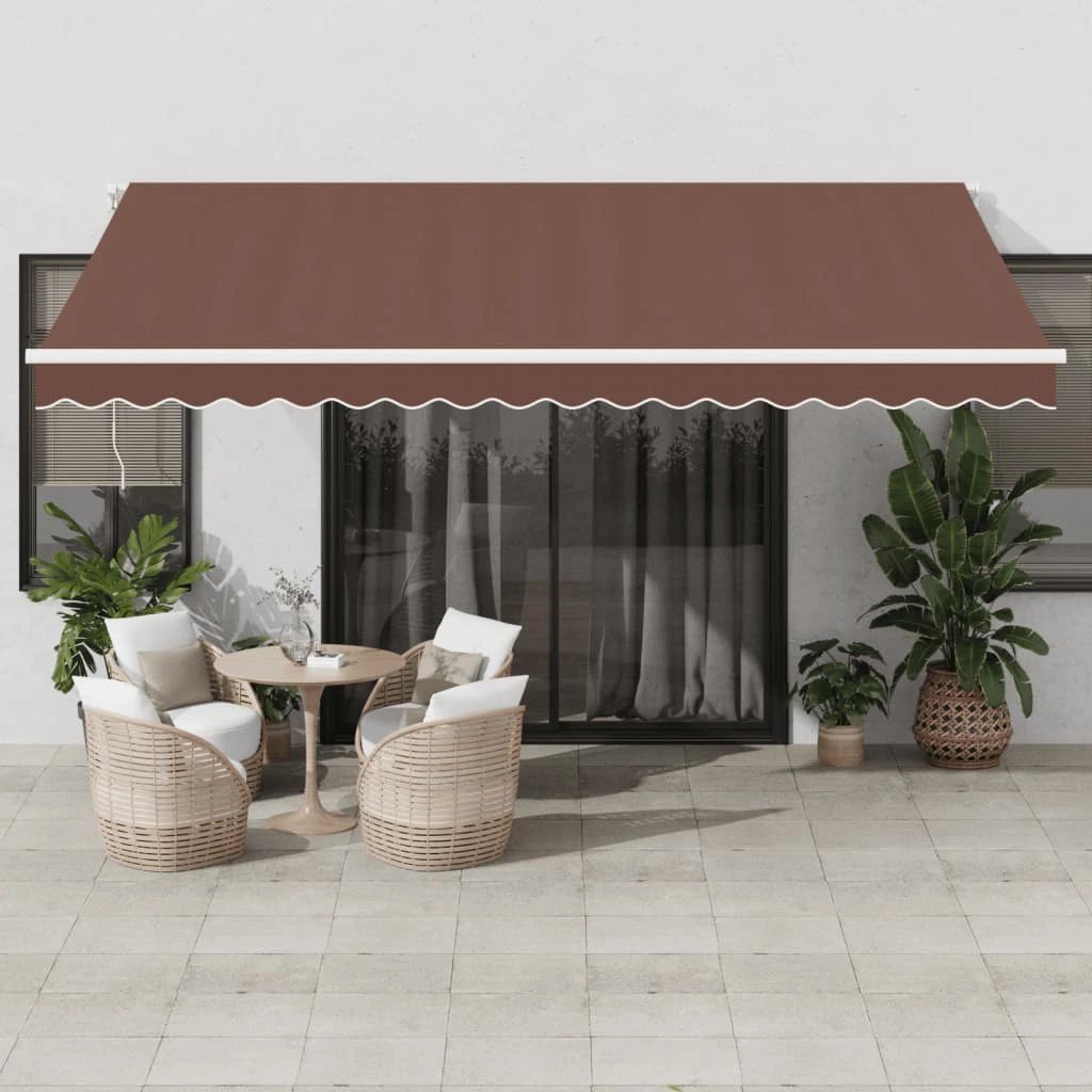 vidaXL vidaXL Retractable Awning Burgundy 350x250cm - Cover