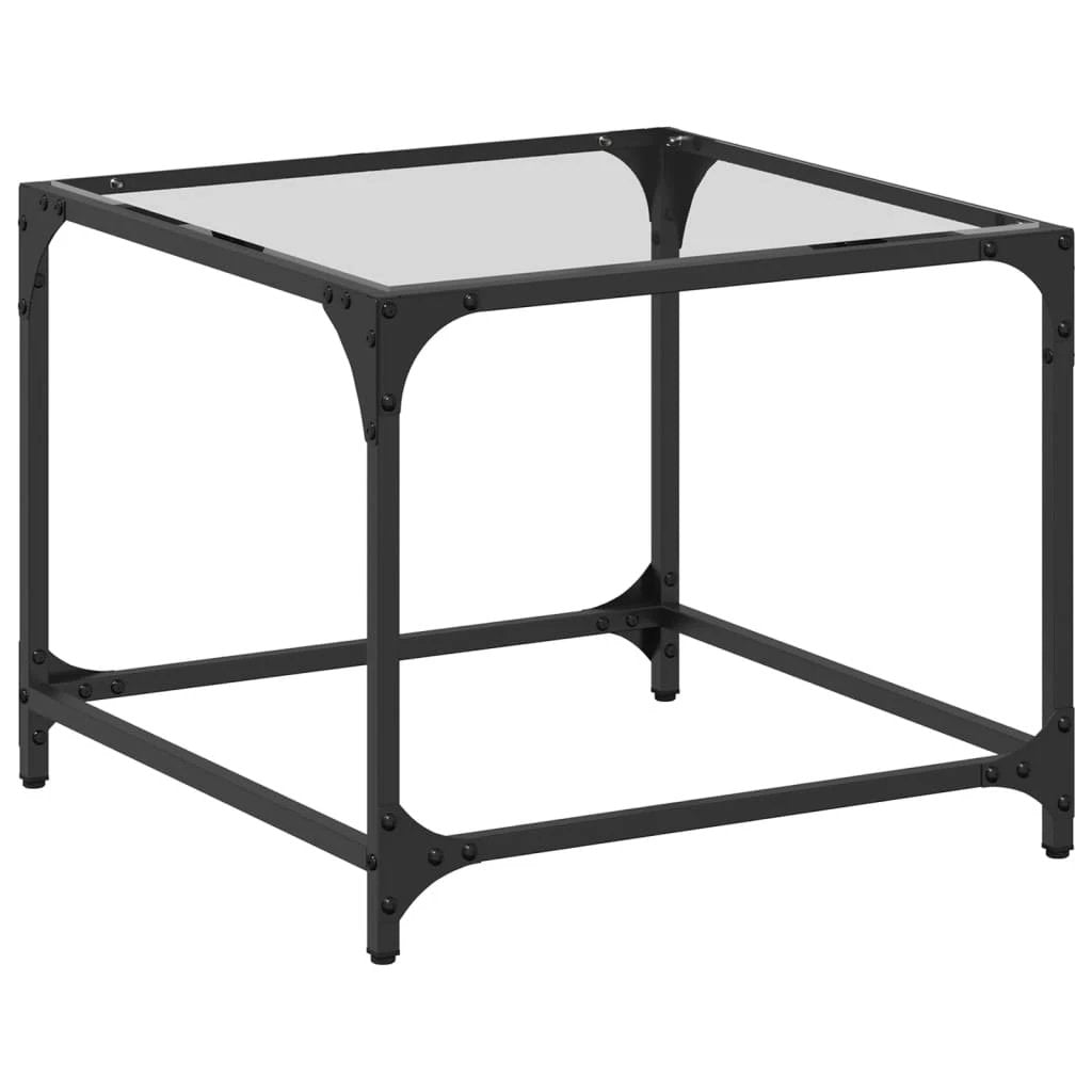 VidaXL Coffee Table 30x30x40 cm Glass Top for Living Room by vidaXL