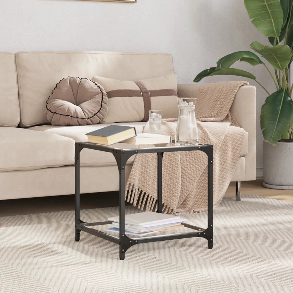 vidaXL VidaXL Coffee Table 30x30x40 cm Transparent Glass Top Home - Coffee Table